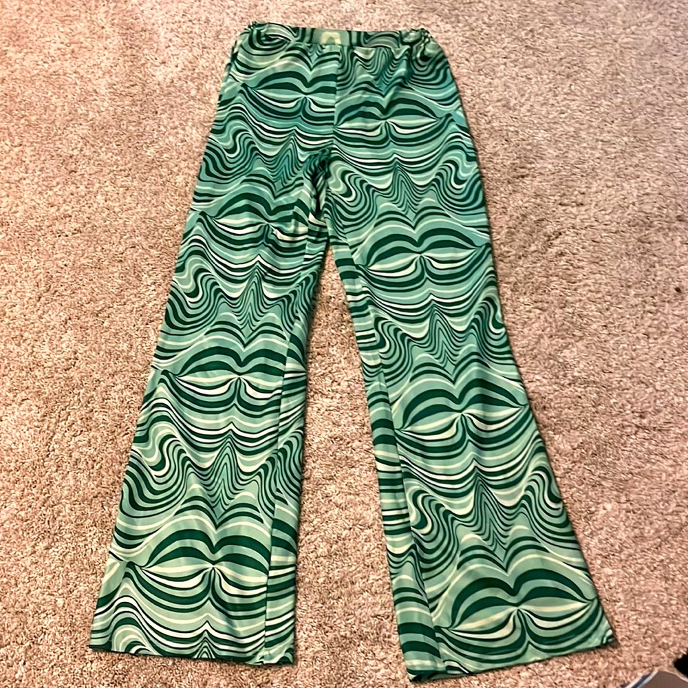 Green retro bell bottoms